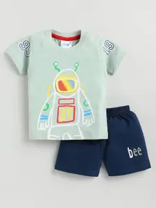 Toonyport Kids Boys Graphic Printed Pure Cotton T-shirt with Shorts