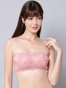 PIBU Full Coverage Non Padded Non-Wired Bandeau Bra With 360 Degree Support