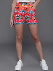AKS Women Floral Printed Slim Fit Cotton Shorts
