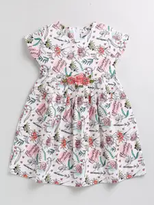 Toonyport Floral Printed Fit & Flare Cotton Dress