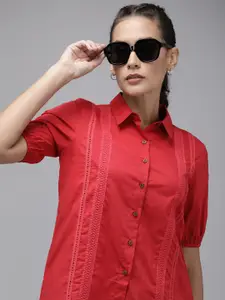 Roadster Women Self Design Opaque Casual Shirt