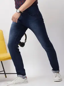 MOZZO Men Lean Mid Rise Clean Look Slim Fit Jeans