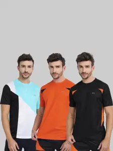 FTX Pack Of 3 Colourblocked Dry Fit Sports T-Shirts