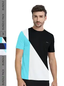 FTX Pack Of 3 Colourblocked Dry Fit Sports T-shirt