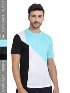 FTX Pack Of 3 Colourblocked Round Neck Dry Fit Sports T-shirt