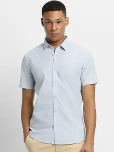 FOREVER 21 Spread Collar Cotton Casual Shirt