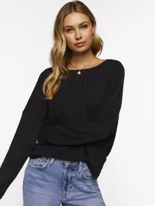 FOREVER 21 Women Black Sweatshirt