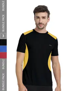 FTX Pack of 3 Colourblocked Round Neck Dry-Fit Sports T-shirt