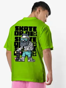 STATUS MANTRA Graphic Printed Oversized Pure Cotton T-shirt