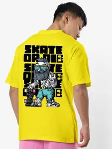 STATUS MANTRA Graphic Printed Oversized Pure Cotton T-shirt
