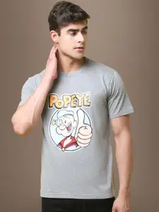 1 Stop Fashion Popeye Printed Round Neck Cotton T-shirt