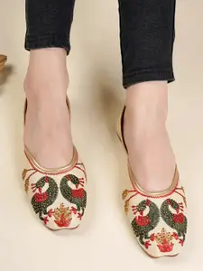 Anouk Women Embellished Mojaris Flats