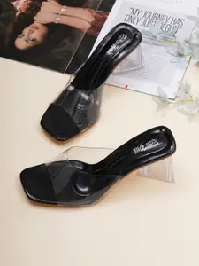 Retro Walk Square Toe Block Heels