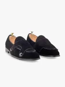 GRIFFIN Men Latex Lined Suede Comfort Insole Monks Shoes