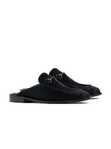 GRIFFIN Men Buckled Leather Latex Lined Mules