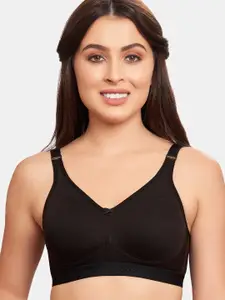 MAROON Non-Wired Non Padded Seamless Cotton T-shirt Bra With All Day Comfort