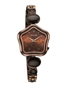 Sonata Women Asymmetric Analogue Watch 8185QM01