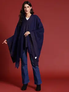 all about you Women Shimmery Longline Poncho