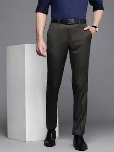 Raymond Men Textured Slim Fit Formal Trousers