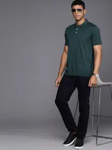 Raymond Men Contemporary Fit Polo Collar Pure Cotton T-shirt