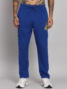 GRIFFEL Men Relaxed-Fit Cotton Cargo Track Pants