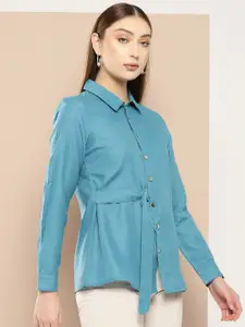 Chemistry Belted Detail Casual Shirt