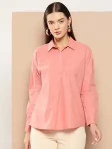 Chemistry Pure Cotton Half-Placket Casual Shirt