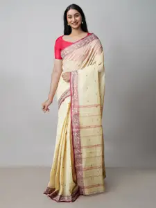 Unnati Silks Floral Woven Design Pure Cotton Taant Saree