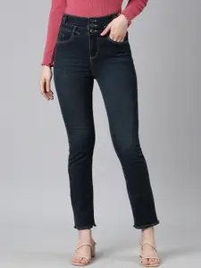 SHOWOFF Women Jean Straight Fit Light Fade Stretchable Clean Look Cotton Jeans