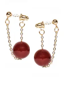 CHOKORE Gold-Plated Contemporary Drop Earrings