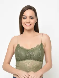 Da Intimo Floral Bralette Full Coverage Lightly Padded Bra With All Day Comfort