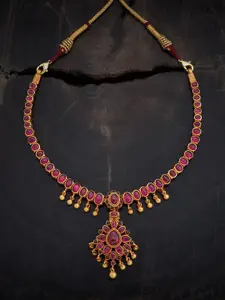 Kushal's Fashion Jewellery Set Of 2 Gold-Plated 92.5 Silver Temple Necklace