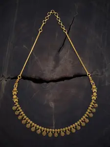 Kushal's Fashion Jewellery Gold-Plated Silver Antique Necklace