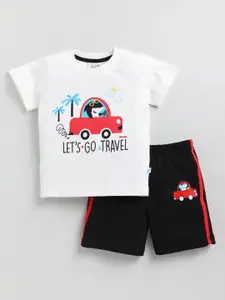 Toonyport Boys Printed Pure Cotton T-shirt With Shorts