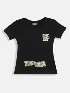 Eteenz Girls Yogi Bear Printed Premium Cotton T-shirt