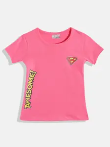 Eteenz Girls Superman Printed Premium Cotton T-shirt