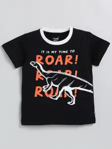 Toonyport Boys Typography Printed Cotton T-shirt