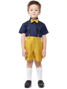 BAESD Boys Shirt & Shorts With Suspenders