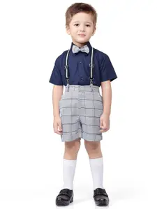 BAESD Boys Shirt & Shorts With Suspenders