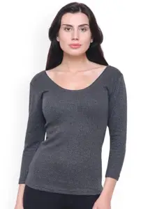 Bodycare Insider Black Solid Thermal Women Top Thermal - Buy