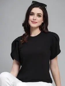 Style Quotient Black Round Neck Top