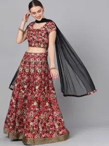 AKS Couture Printed Ready to Wear Lehenga & Blouse With Dupatta