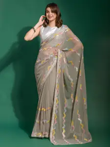Anouk Embellished Sequinned Pure Georgette Saree