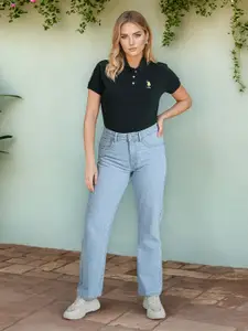 U.S. Polo Assn. Women Polo Collar T-shirt