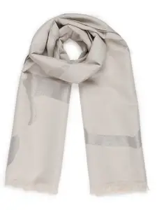 Ted Baker Women Striped Scarf With Frayed Border