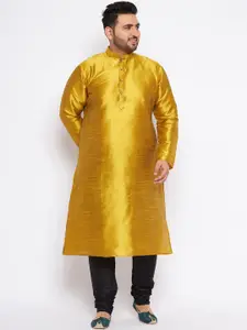 VASTRAMAY Mandarin Collar Kurta With Churidar