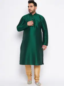 VASTRAMAY Mandarin Collar Kurta With Churidar