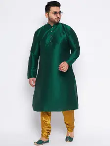VASTRAMAY Mandarin Collar Kurta With Churidar