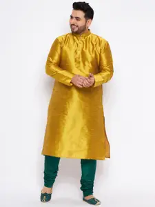 VASTRAMAY Mandarin Collar Kurta With Churidar