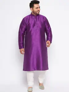 VASTRAMAY Mandarin Collar Kurta With Churidar